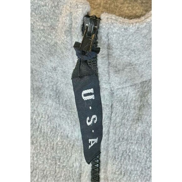 Vintage Made in the USA Fleece Zip Up High Collar Men's Vest Large - Picture 2 of 9